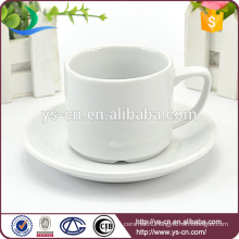 Round white cup and saucer holder